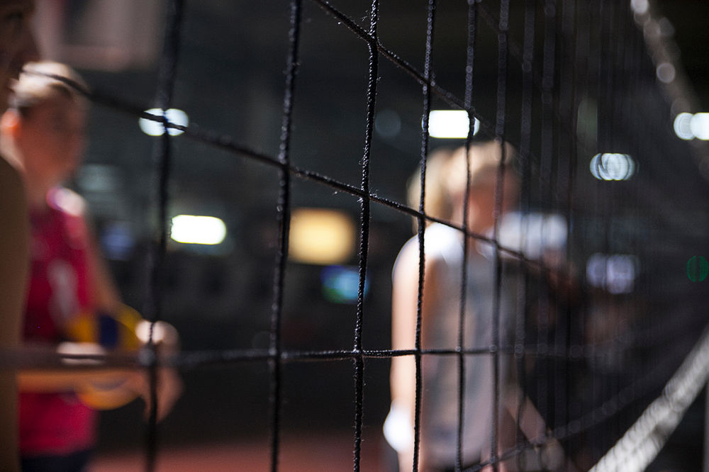Volleyball Court Scene