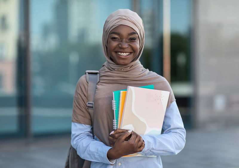 Smiling Student Outside